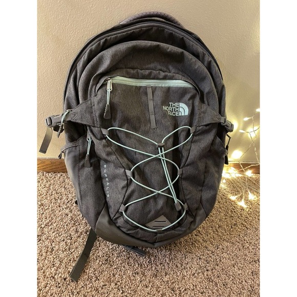 SOLD***The North Face Women's Borealis School Lapt Bkpk, Ash Gray/ Aqua Tint - Picture 10 of 11